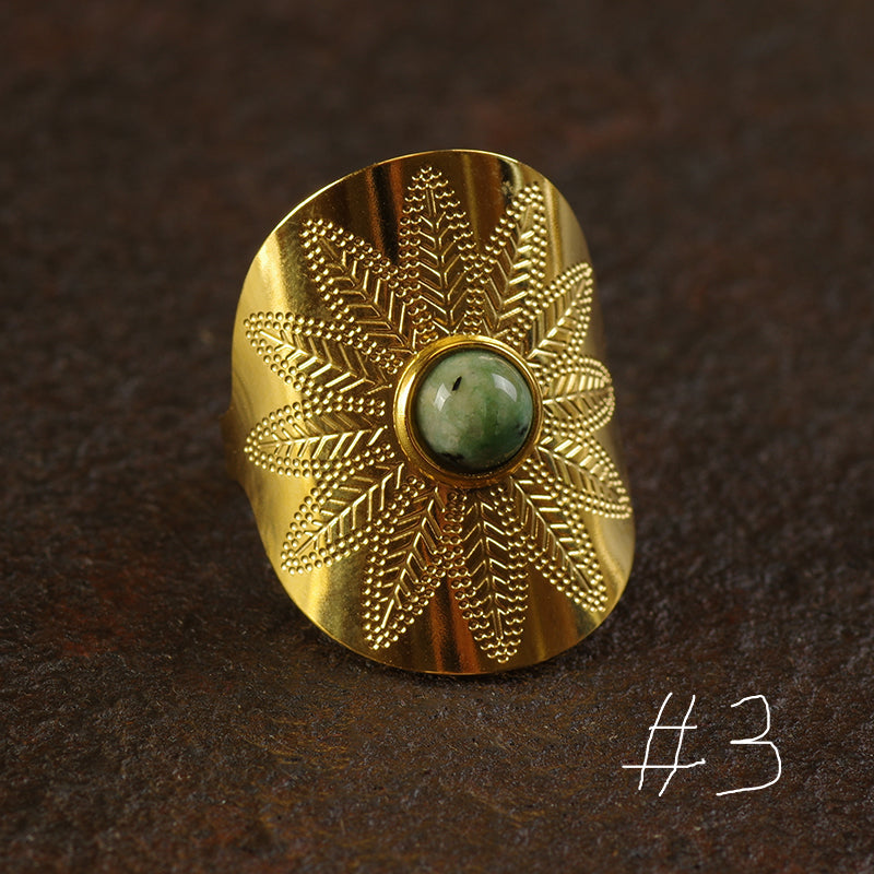 Bague baroque épaisse en or
