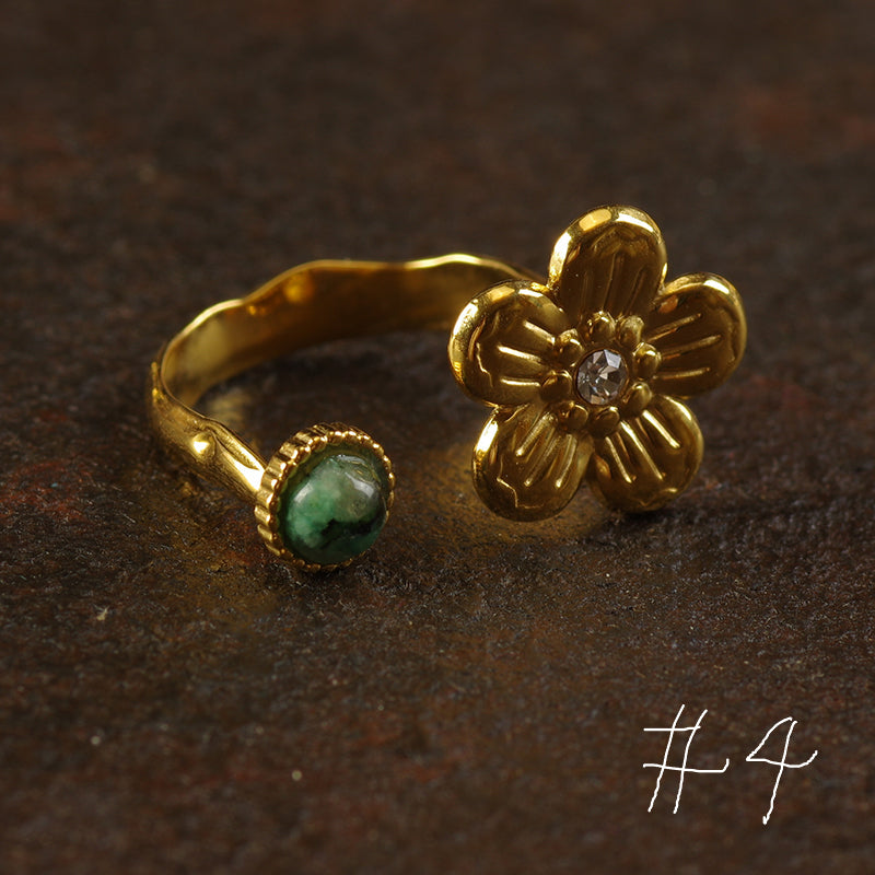 Bague baroque épaisse en or