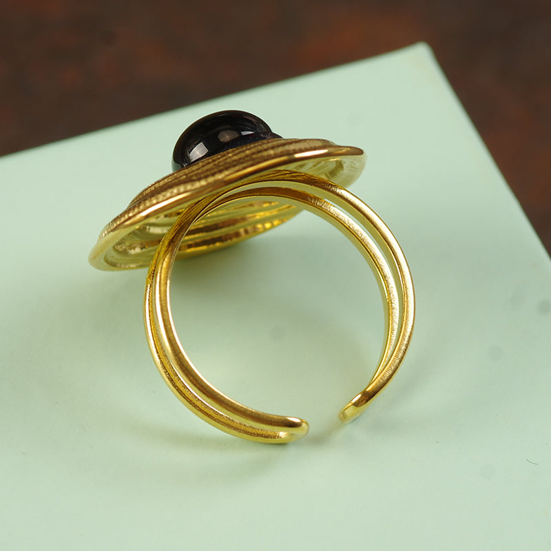 Hollow Enamel Rings - Dark Eye Set