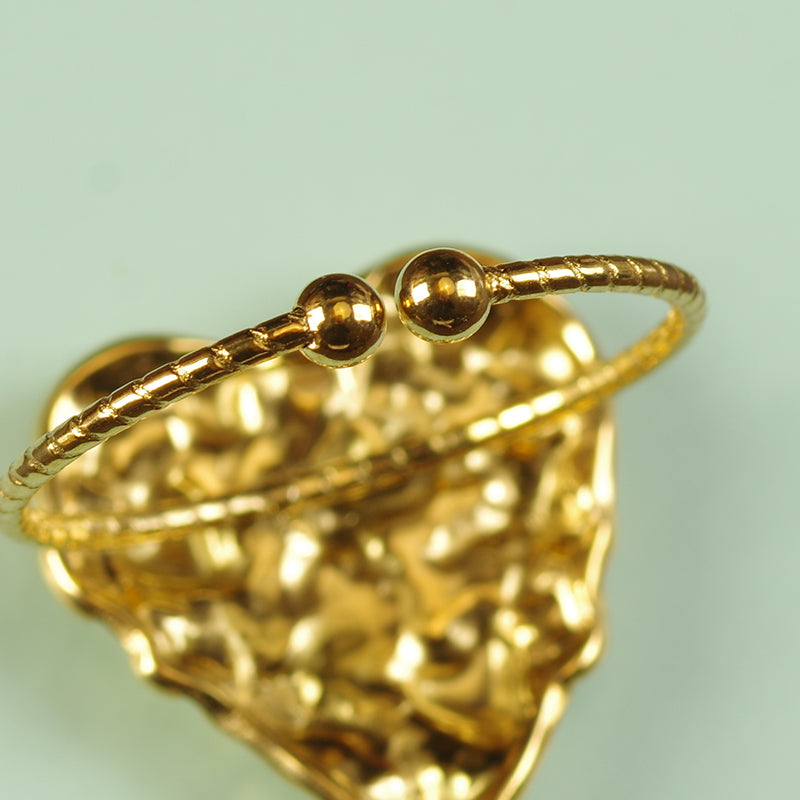 Gold Minimalism Ring - Heart/SeaStar