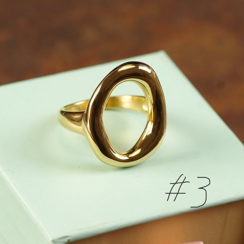 Gold Unique Irregular Ring