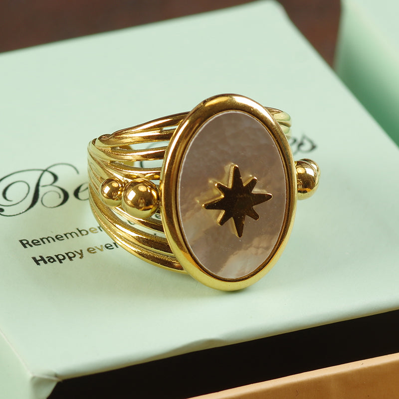 Chunky Mother of Pearl Ring