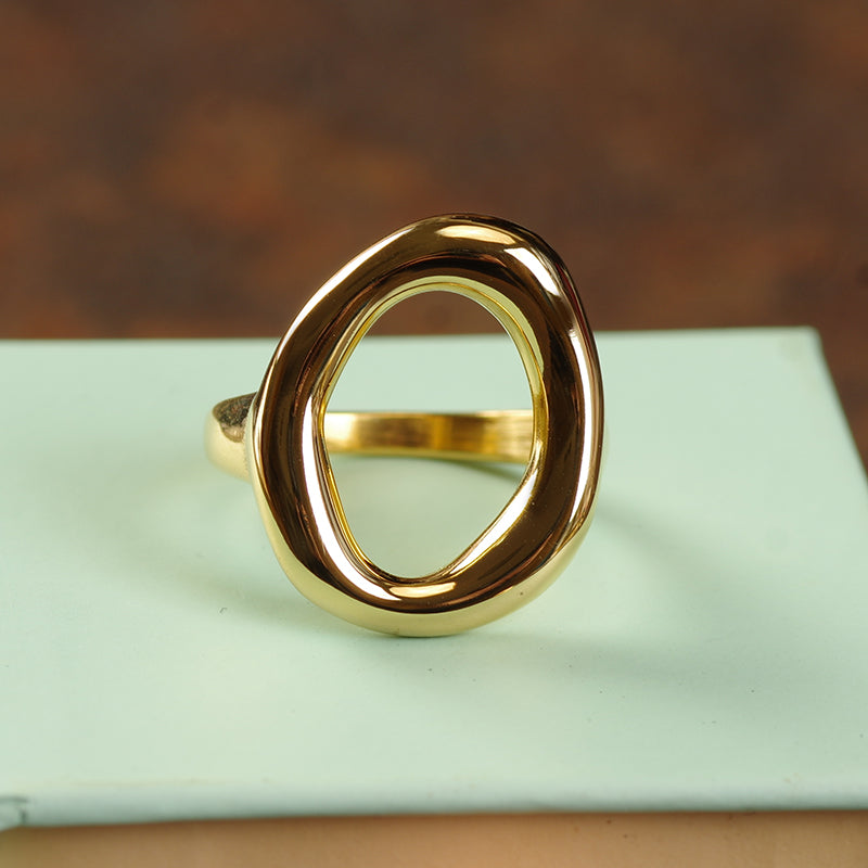 Gold Unique Irregular Ring