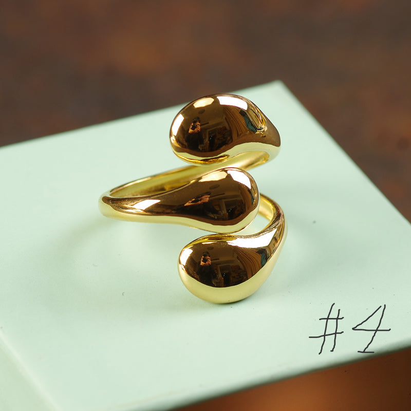 Gold Unique Irregular Ring