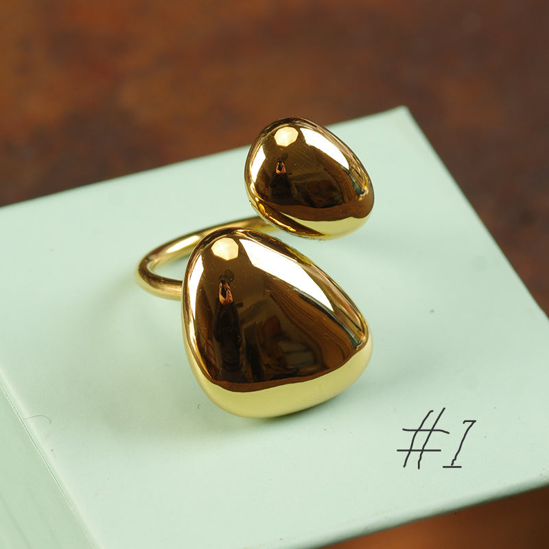 Gold Unique Irregular Ring
