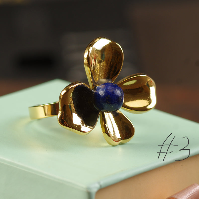 Irregular Lapis Lazuili Stone Ring