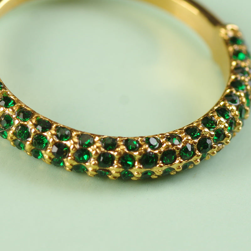 Malachite Stone Gold Ring