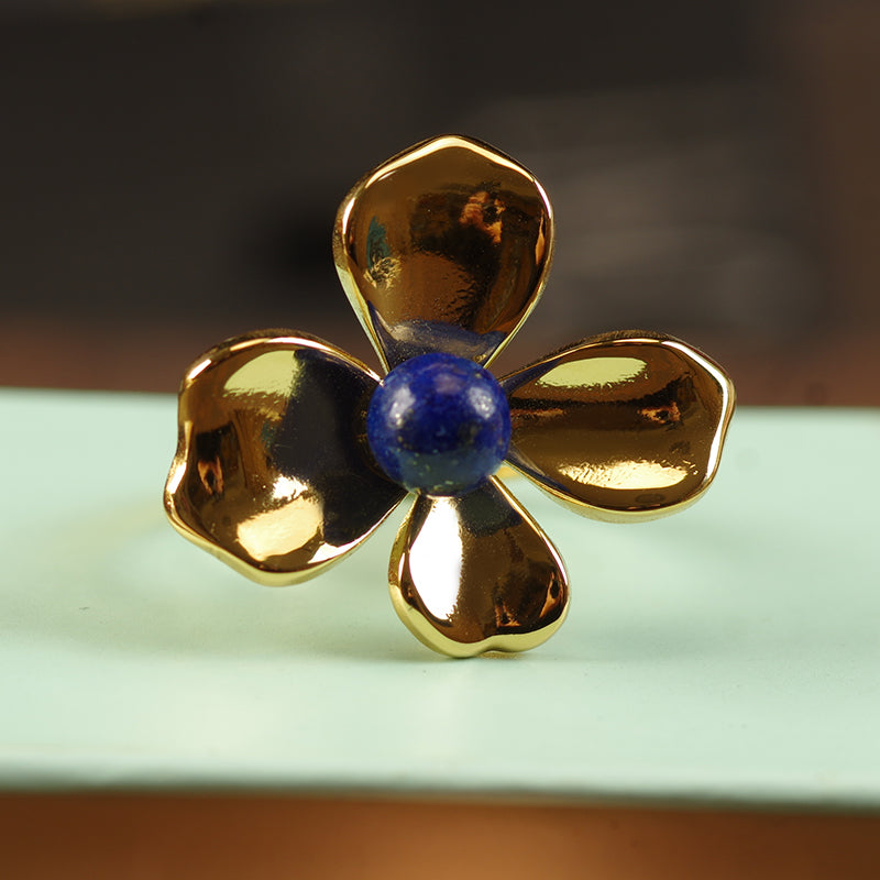 Irregular Lapis Lazuili Stone Ring