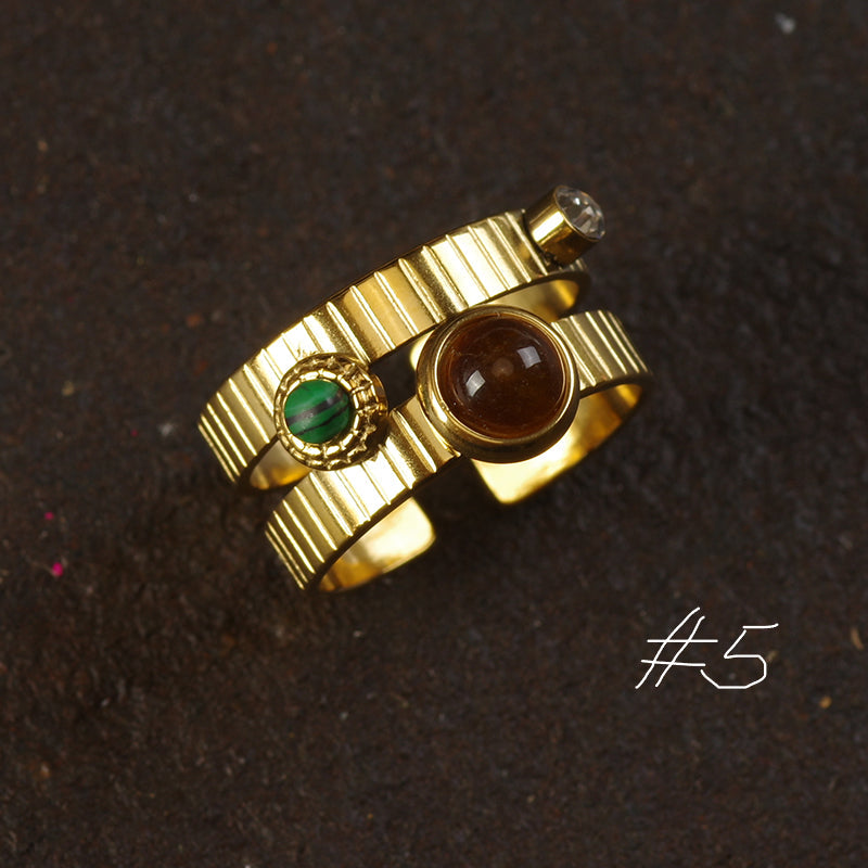 Boho Gemstone Statement Ring