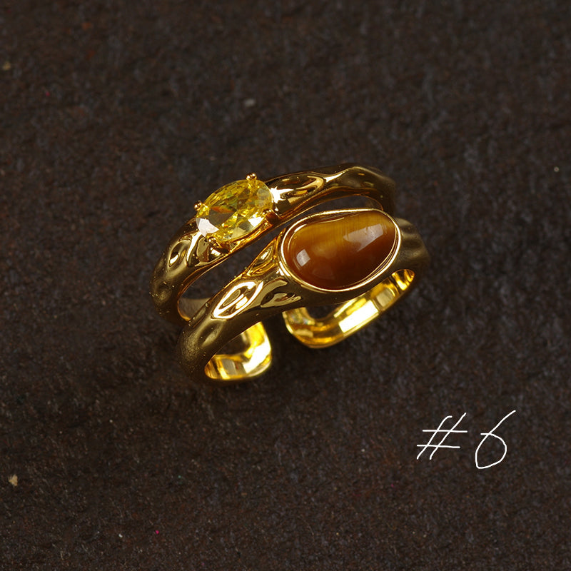 Boho Gemstone Statement Ring