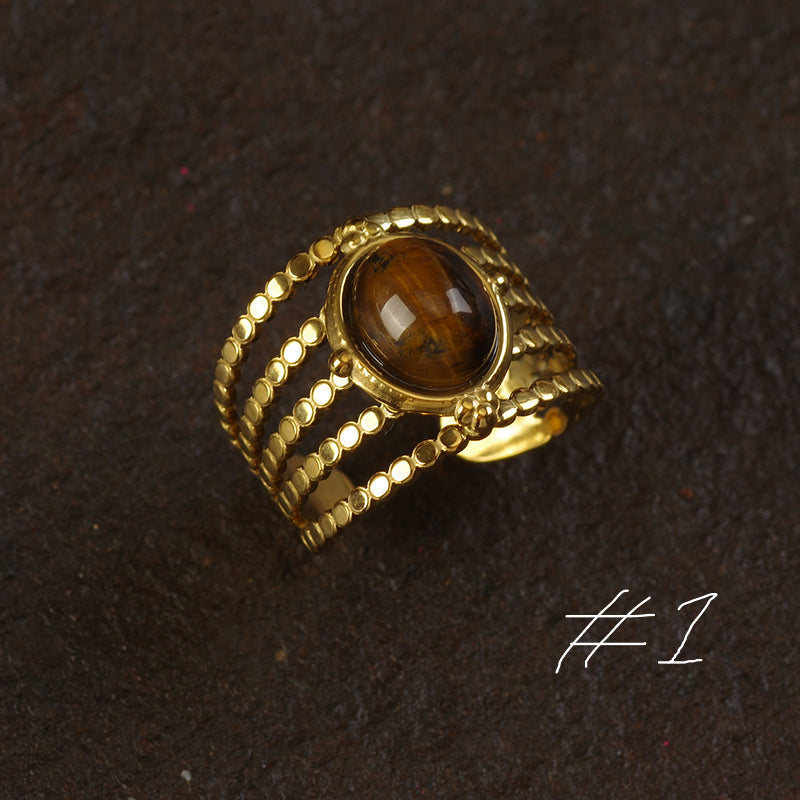 Boho Gemstone Statement Ring