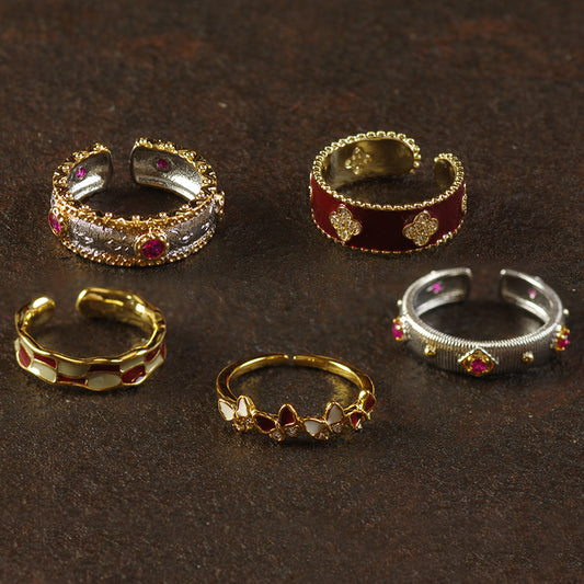 Gold Plated Enamel Set