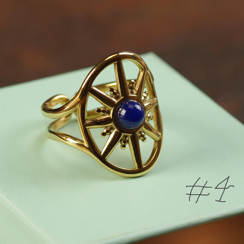 Irregular Lapis Lazuili Stone Ring