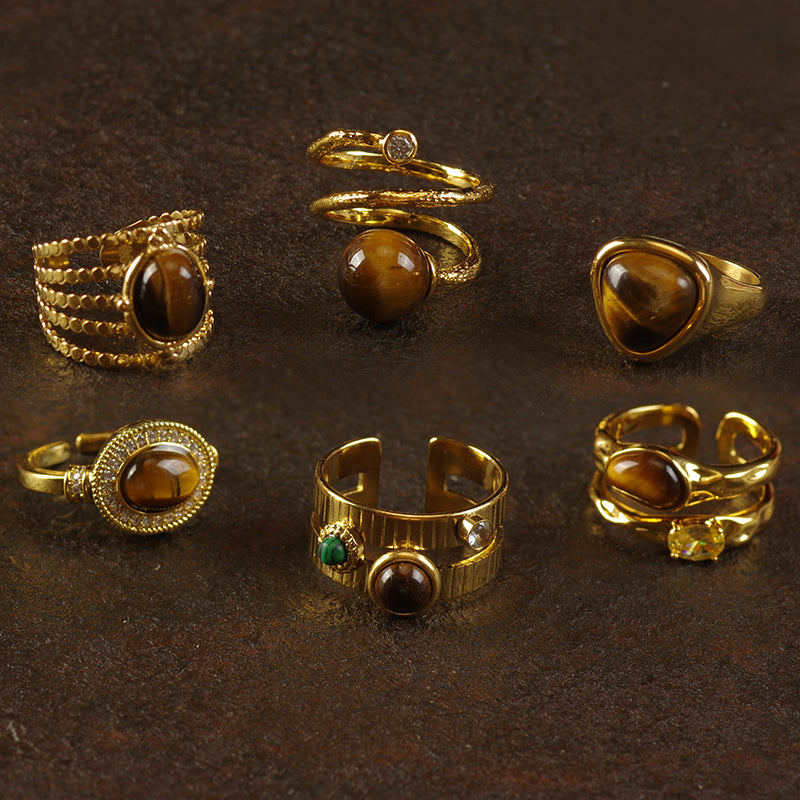 Boho Gemstone Statement Ring