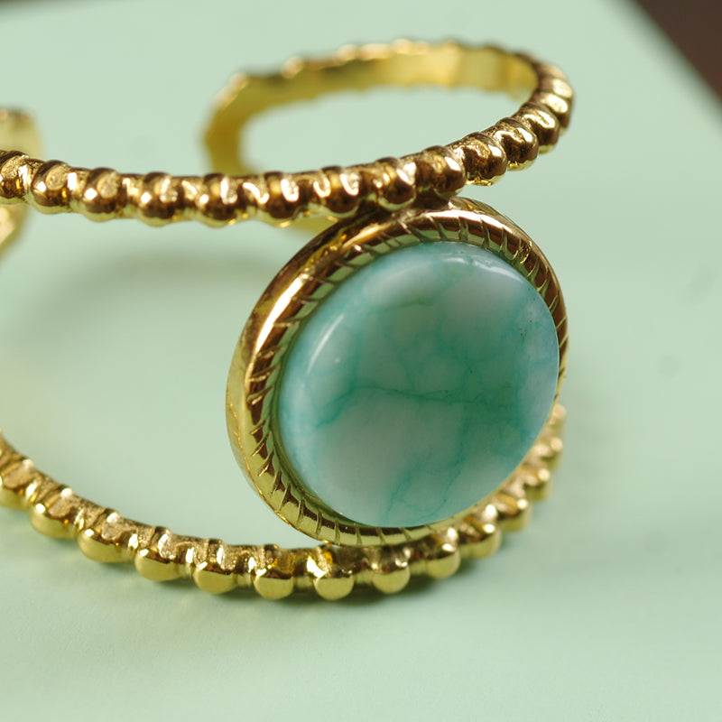 Gold Pearl Statement Ring