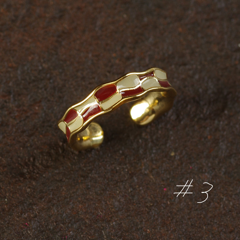 Gold Plated Enamel Set