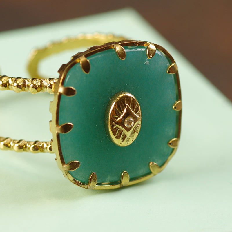 Gold Pearl Statement Ring