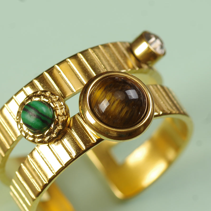 Boho Gemstone Statement Ring