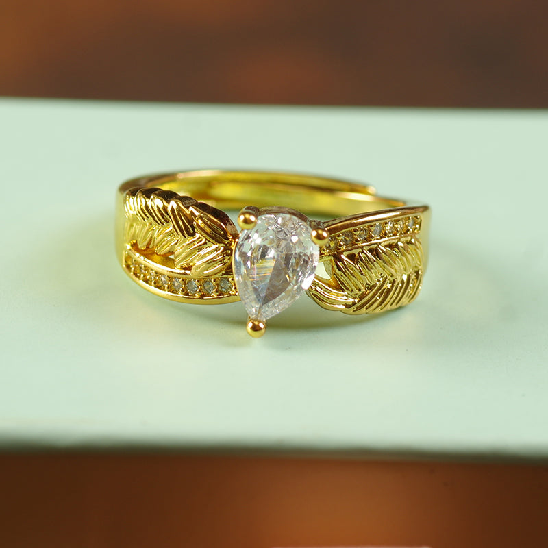 Stackable Baroque Solitaire Ring
