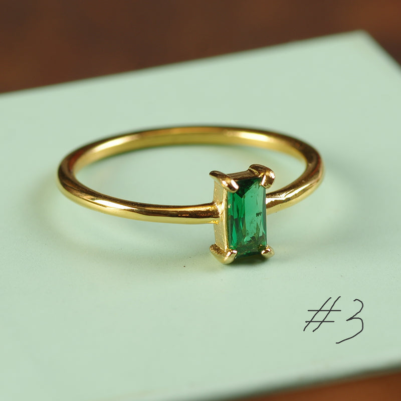 Emerald Green Crystal Ring
