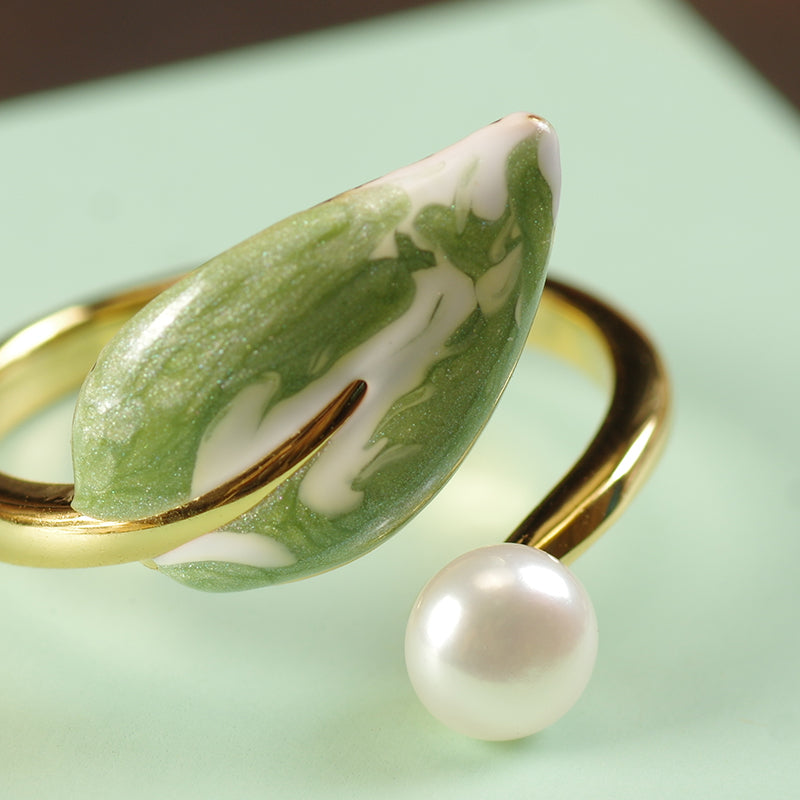 Gold Pearl Statement Ring