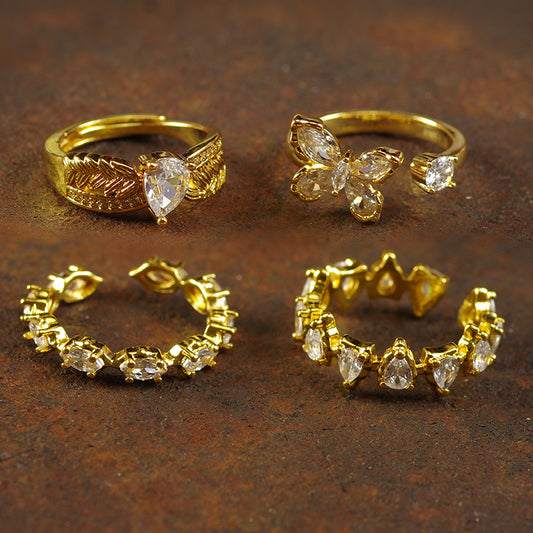 Stackable Baroque Solitaire Ring